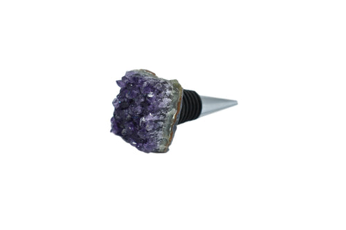 Natural Gemstone & Stainless Steel Wine Stopper | Airtight Silicone Seal